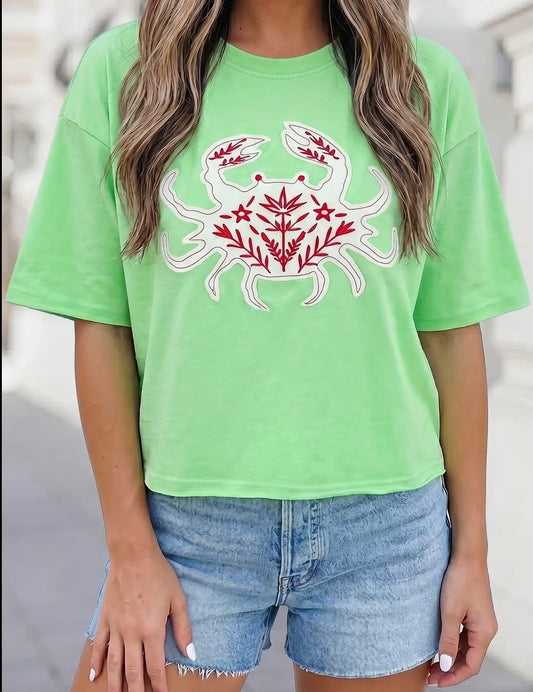 Coastal Cutie Crab Tee