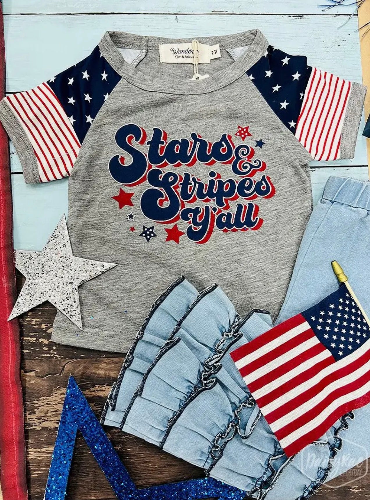 Stars & Stripes Y’all Kids Tee