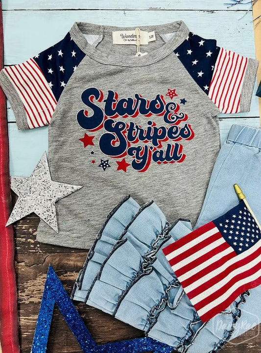 Stars & Stripes Y’all Kids Tee