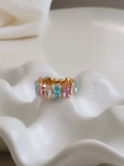 Briony 18K Gold Mulit-color Ring