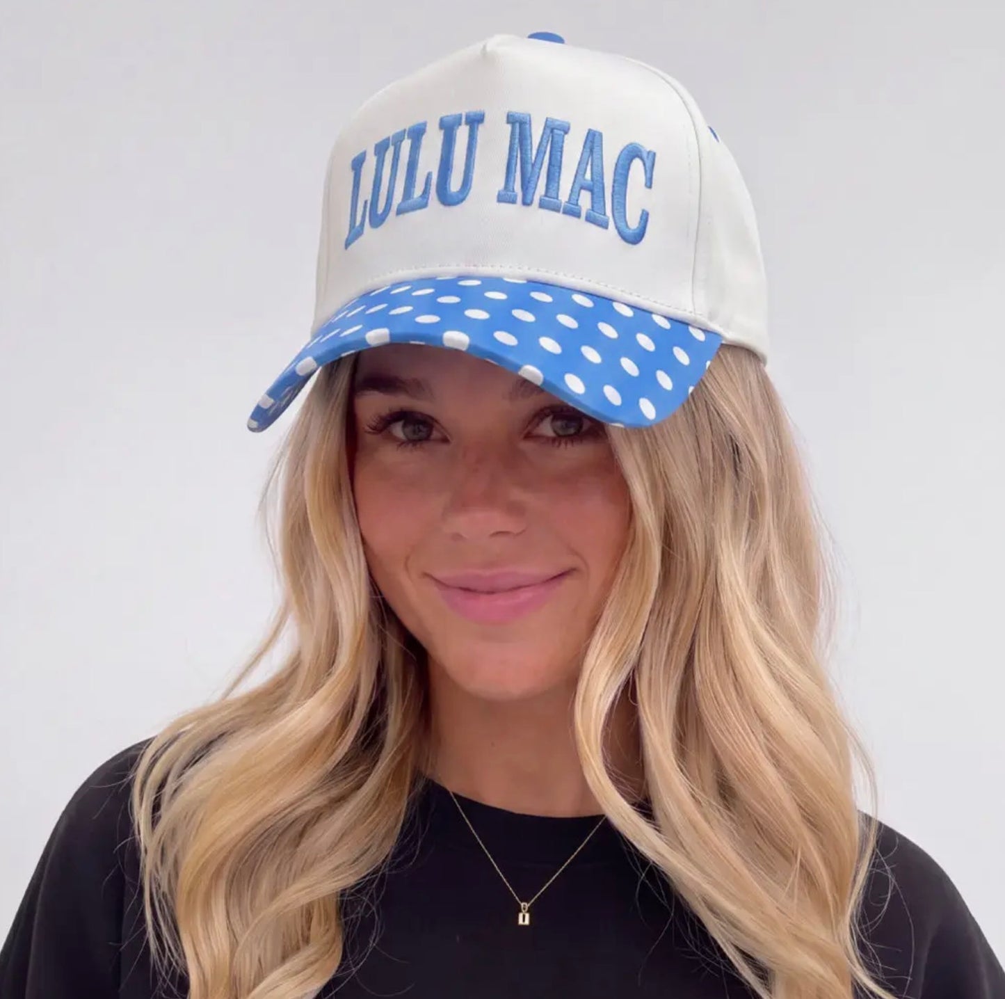 Lulu Mac Blue Polka dot hat