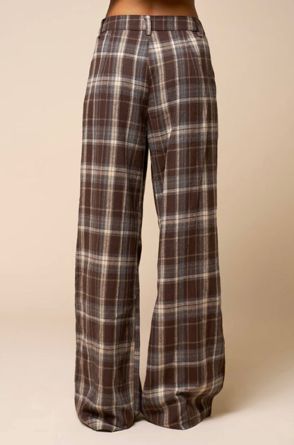 Presley Plaid Wide Leg Pants