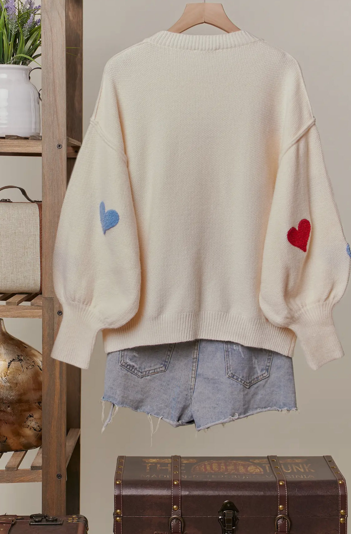 Love all over Mello Heart Sweater