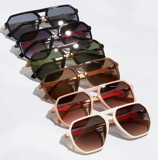 Geometric Frame Sunglasses