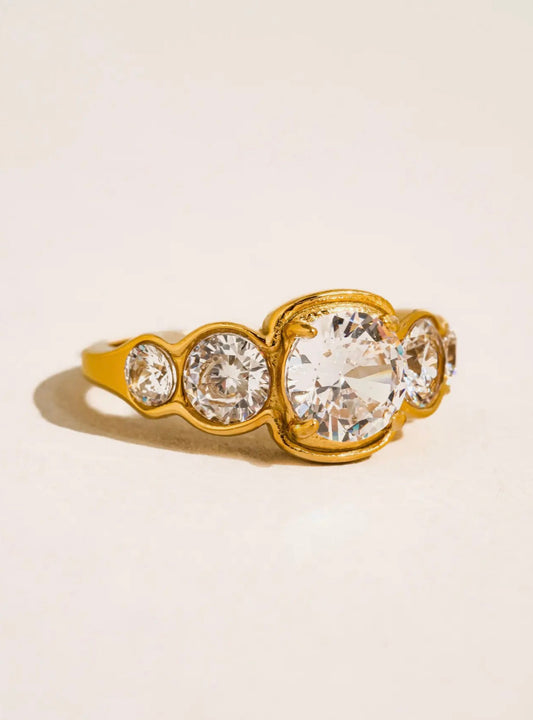 Kate 18k Gold Non-Tarnish Multi Cz Ring