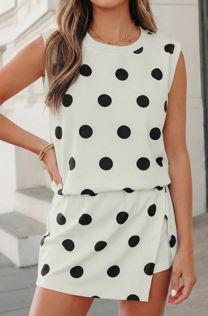 Polka Dot Perfection🖤Skort Set