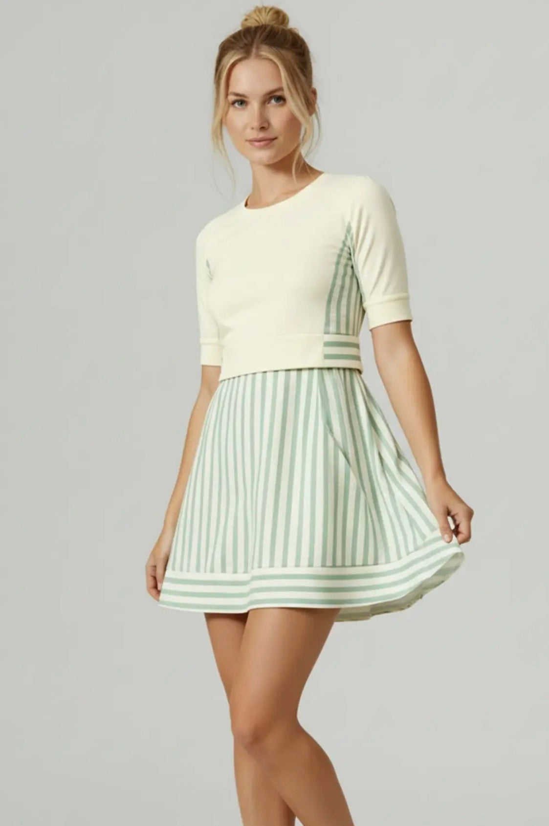 French Terry Striped Beauty Dress