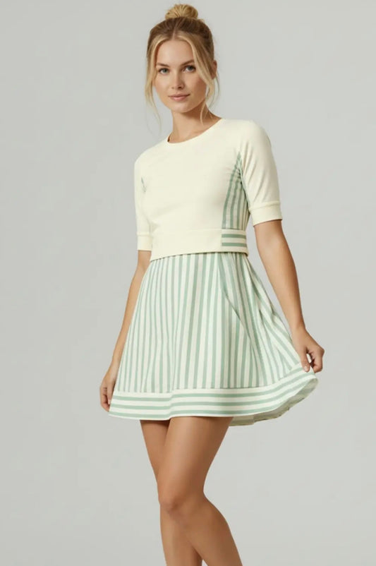 French Terry Striped Beauty Dress