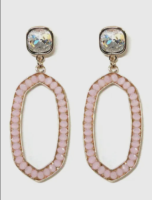 Blush Aura Dangle Earrings