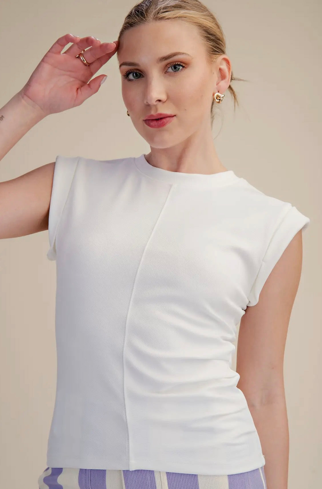 Confident Classic Knit Top In White