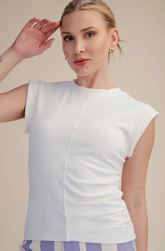 Confident Classic Knit Top In White