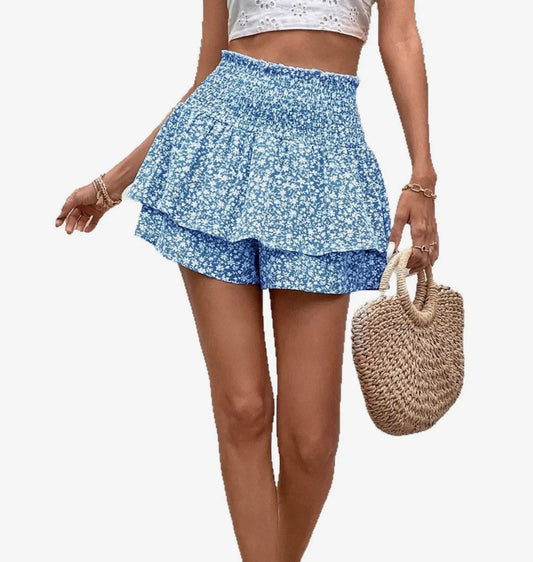 Blue Skies Tiered Skort