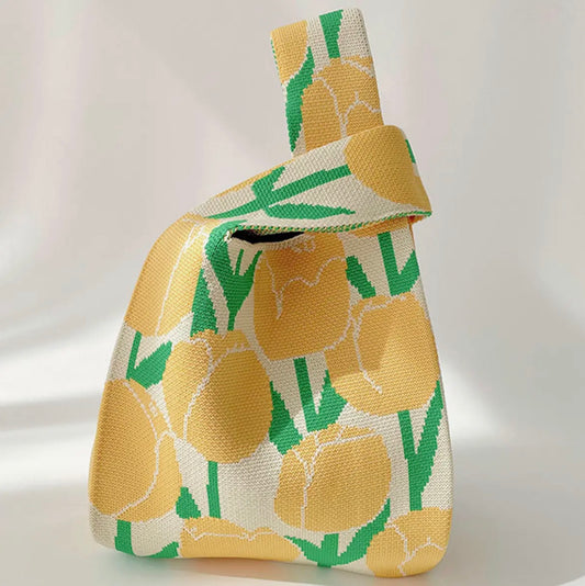 Floral Knitted Handbag