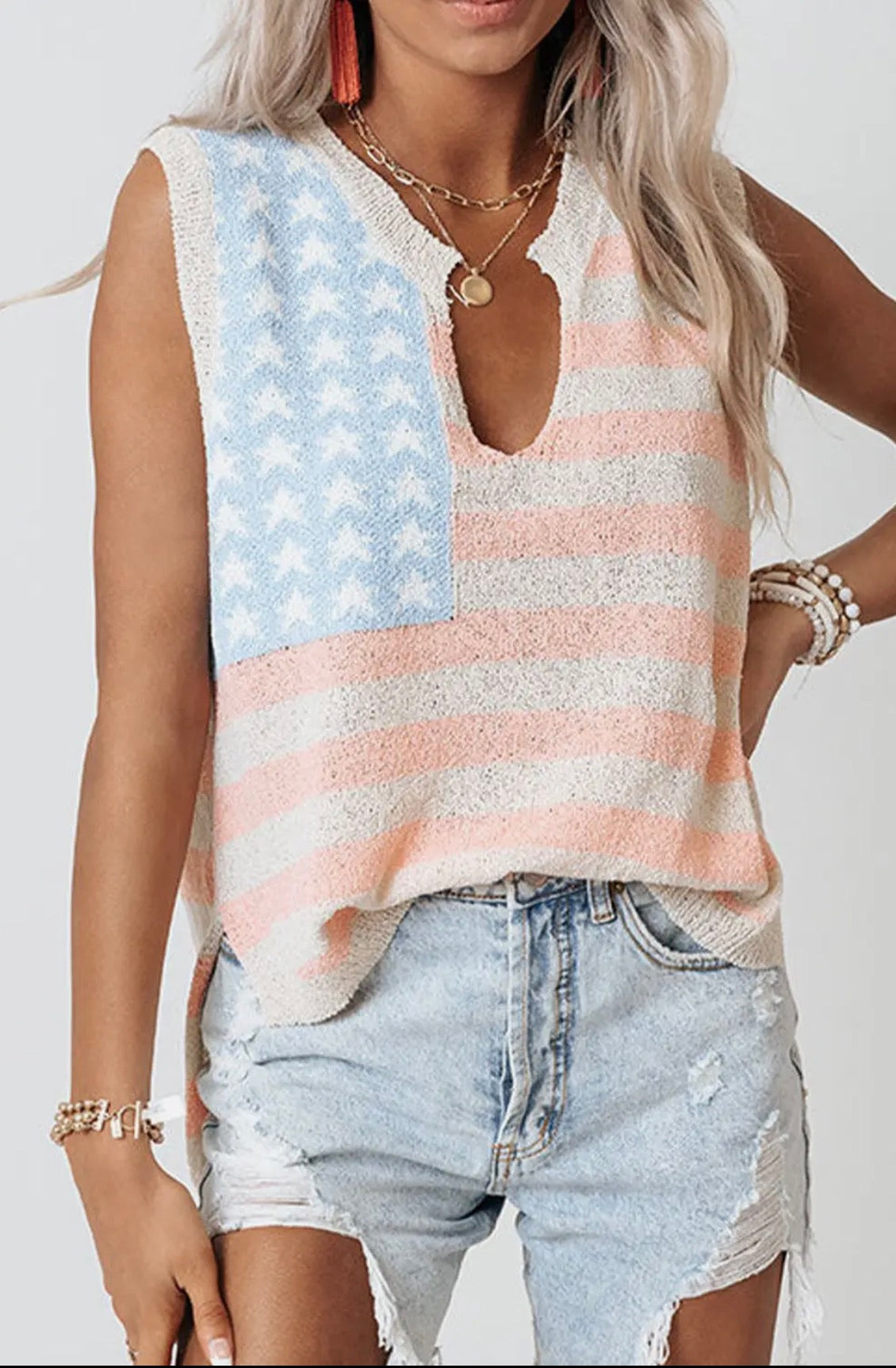 Stars And Stripes Sweetheart Tank