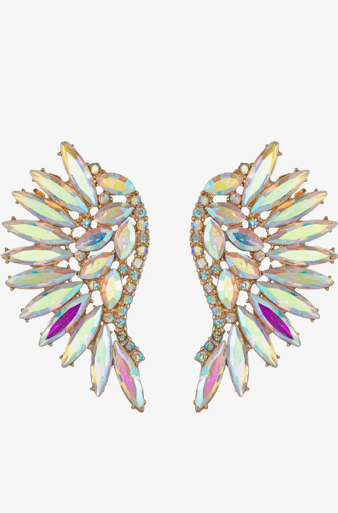 Celestial Wing Half Spike Statement Earrings