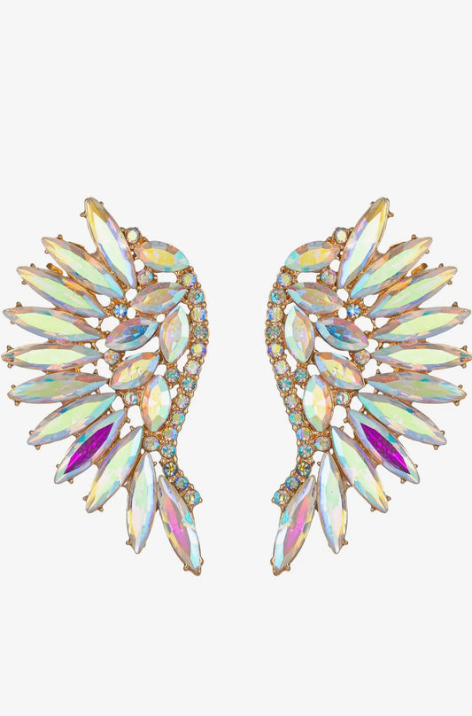 Celestial Wing Half Spike Statement Earrings