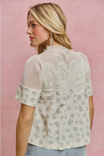 Floral Meadow Lace Top