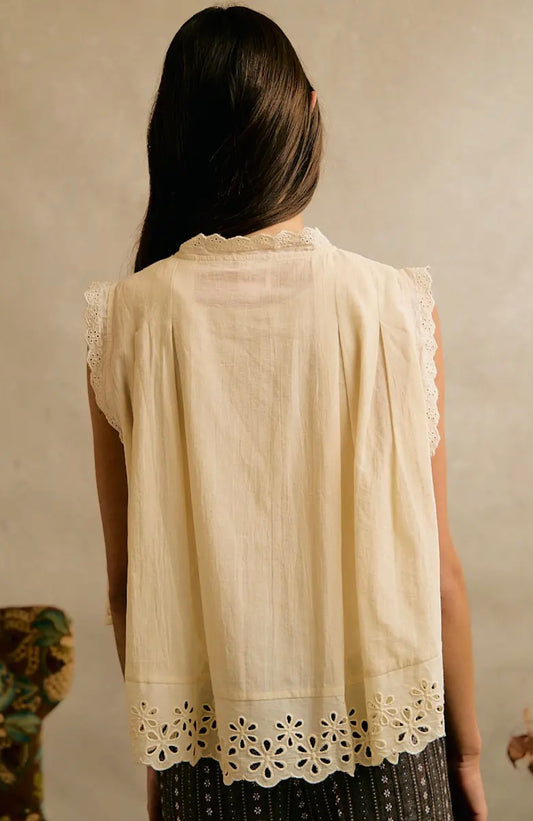 Kinzlee Eyelit Lace Top
