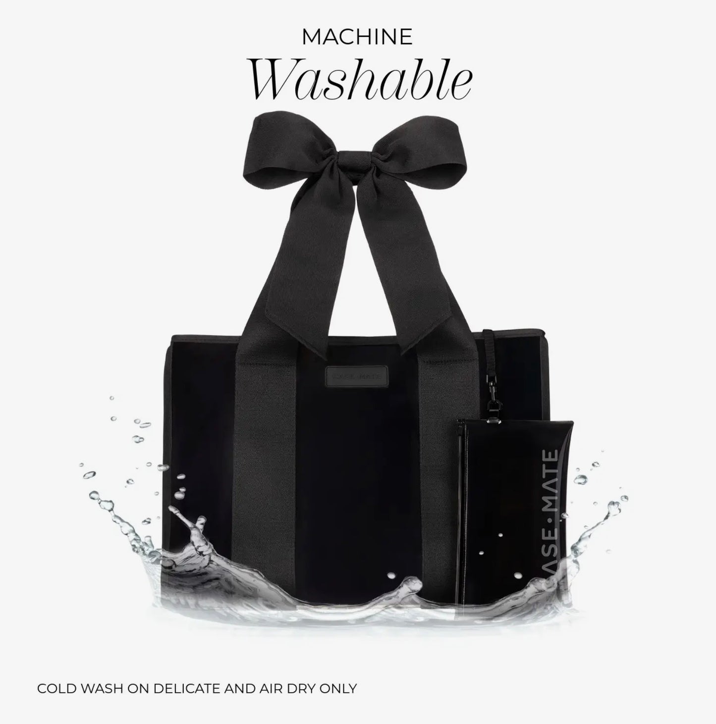 Case-Mate Midnight Black Bow Jelly Tote