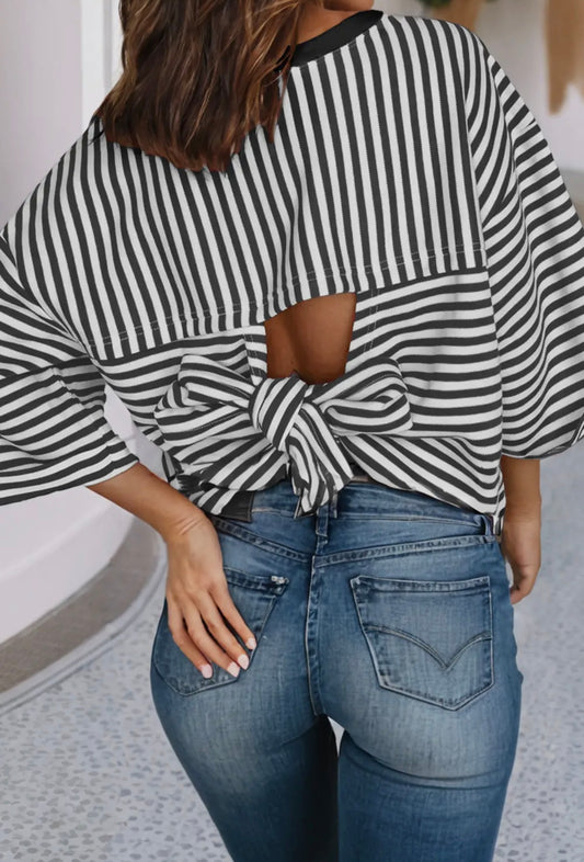 The Back-Tied Stripe Top