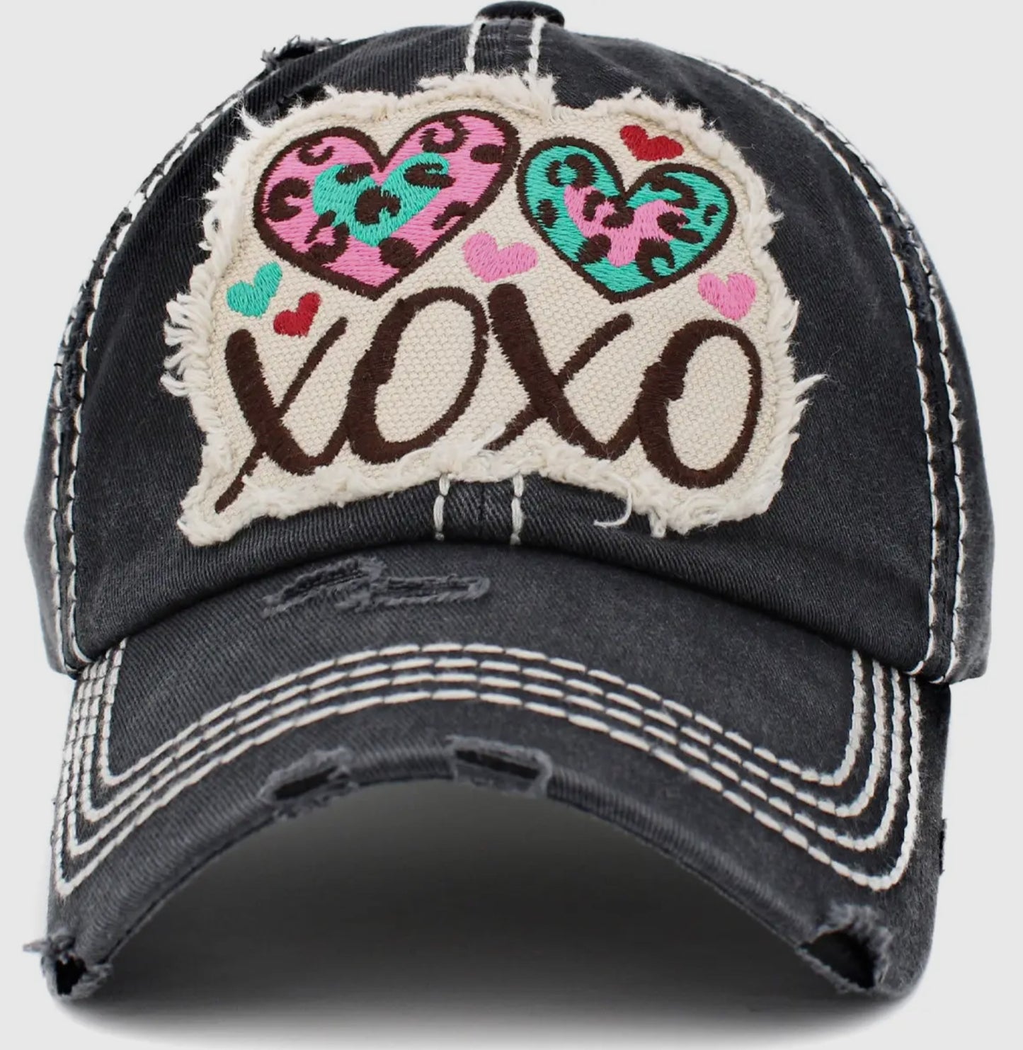 XOXO Distressed Cap