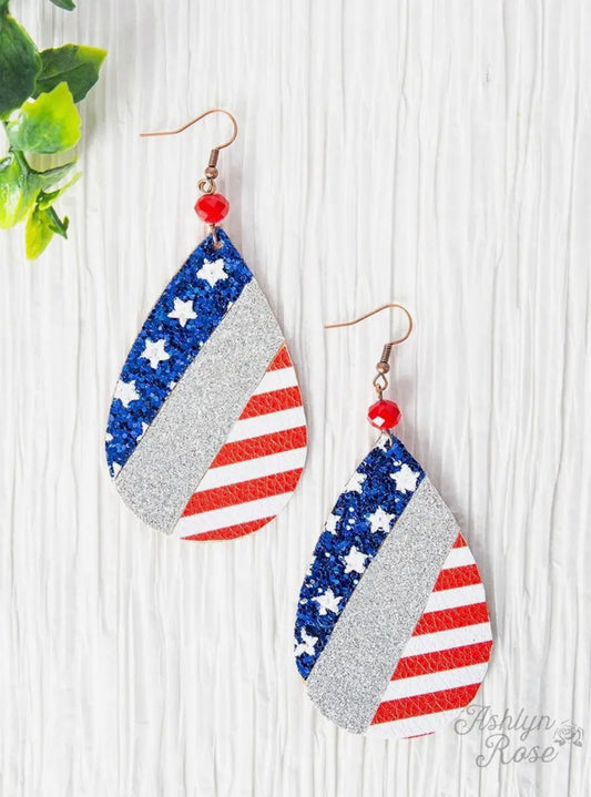 Patriotic Teardrop Earrings