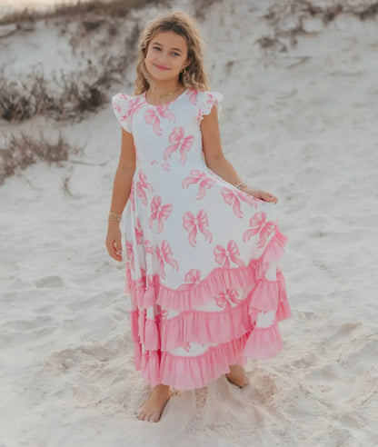 Pretty in Bows Ruffle Dress