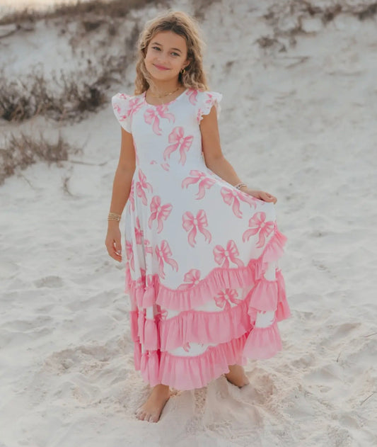 Pretty in Bows Ruffle Dress