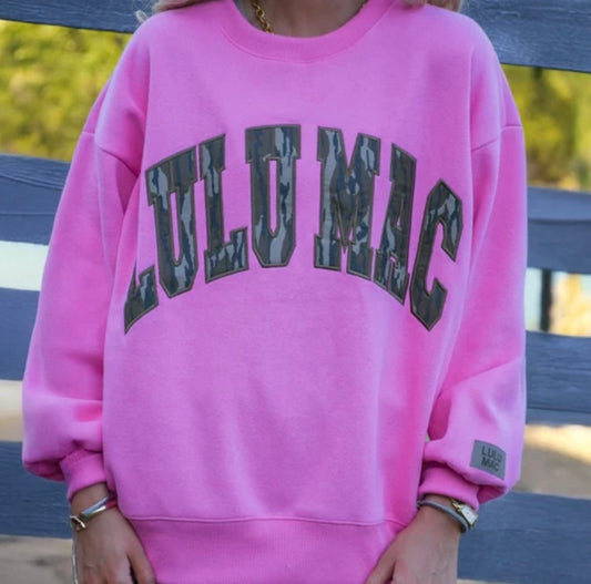 Lulu Mac/Mossy Oak Bubblegum Pink Camo Sweater