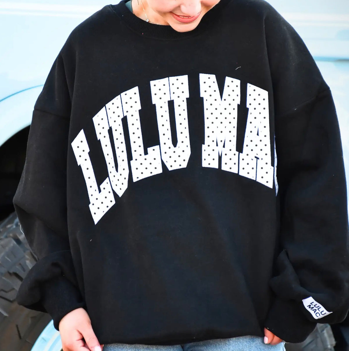 Lulu Mac Black/White Polka Dot Sweatshirt