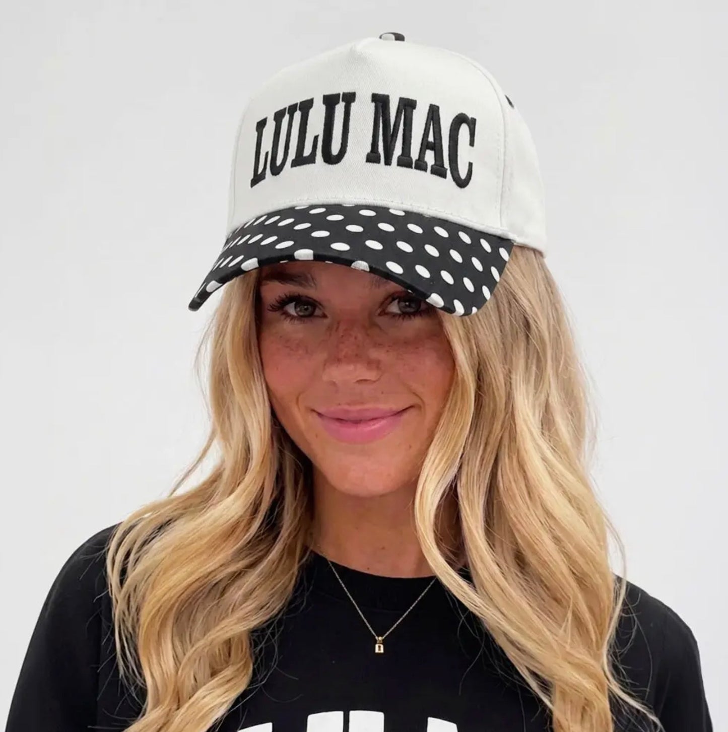 Lulu Mac Black Polka dot hat