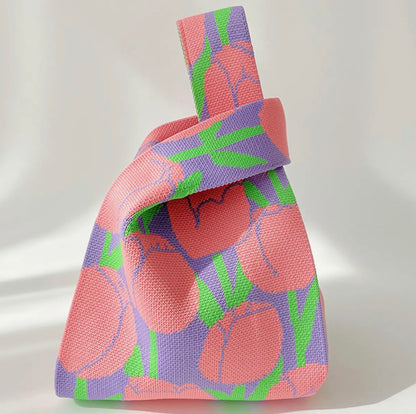 Floral Knitted Handbag