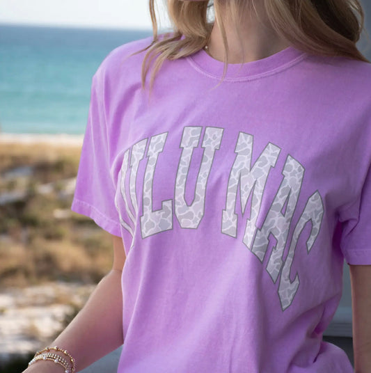 Lulu Mac Violet Comfort Color Plus Size Tee