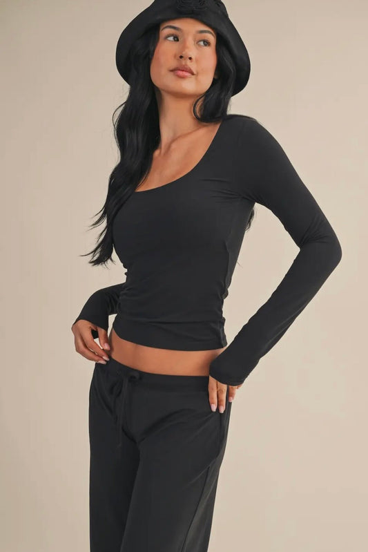 Soft Knit Jersey Square Neck