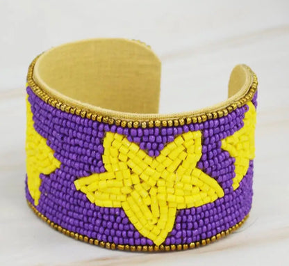 Game Day Star Beaded Cuff