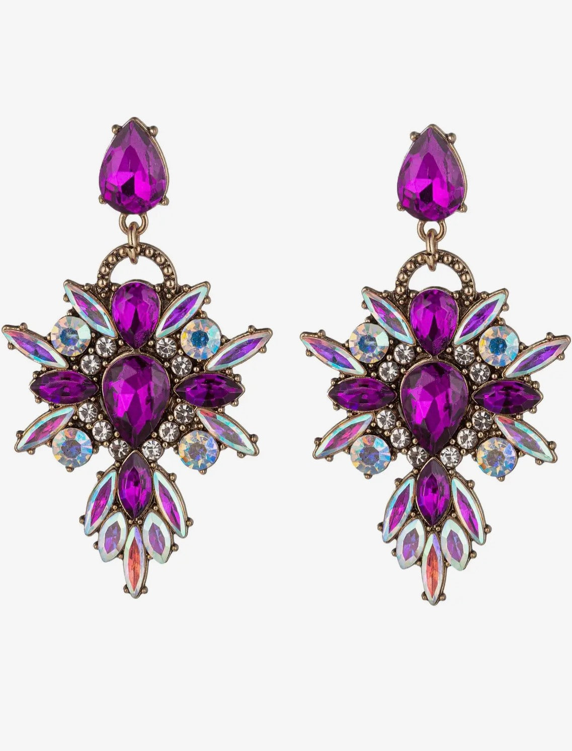 Mia Purple Statement Earrings