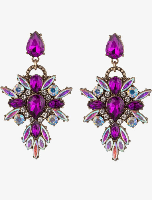Mia Purple Statement Earrings