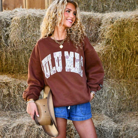 Lulu Mac Brown and Camo Sweater