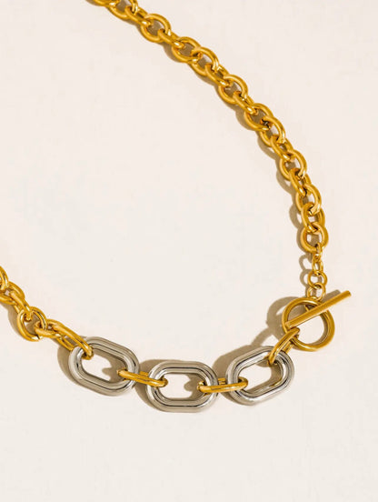 18K Mixed Metal Chain Necklace