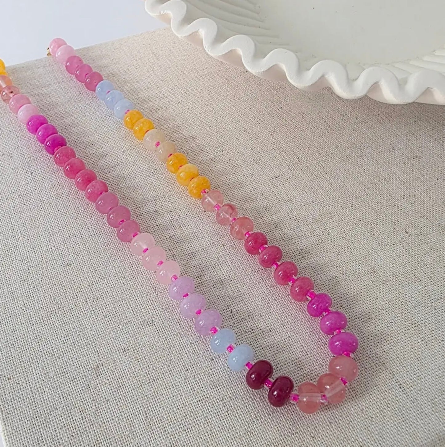 Ombré Beaded Naclace-Waterproof