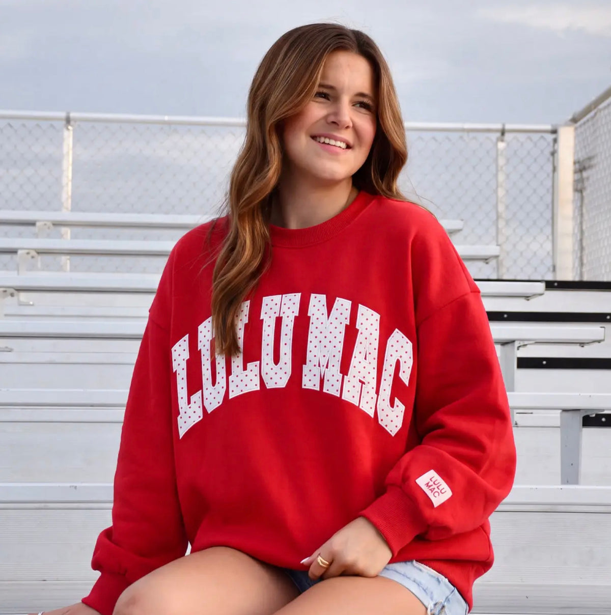 Lulu Mac Red/White Polka Dot Sweatshirt