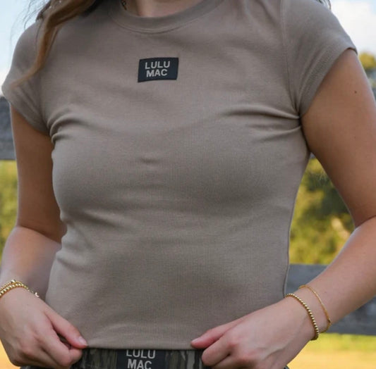 Lulu Mac Baby Doll Tee Taupe