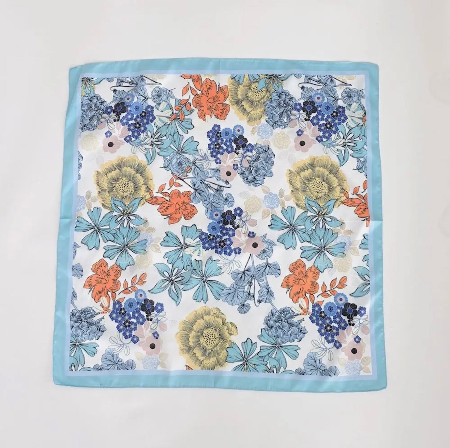Floral Scarf Blue
