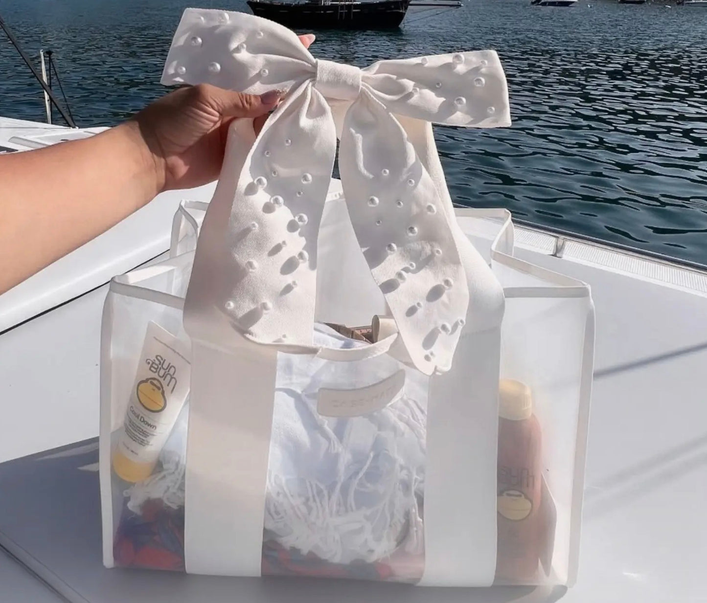 Morgan Case-Mate Pearl Bow Jelly Tote