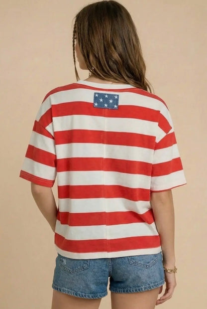 4th of July Star Pocket Tee