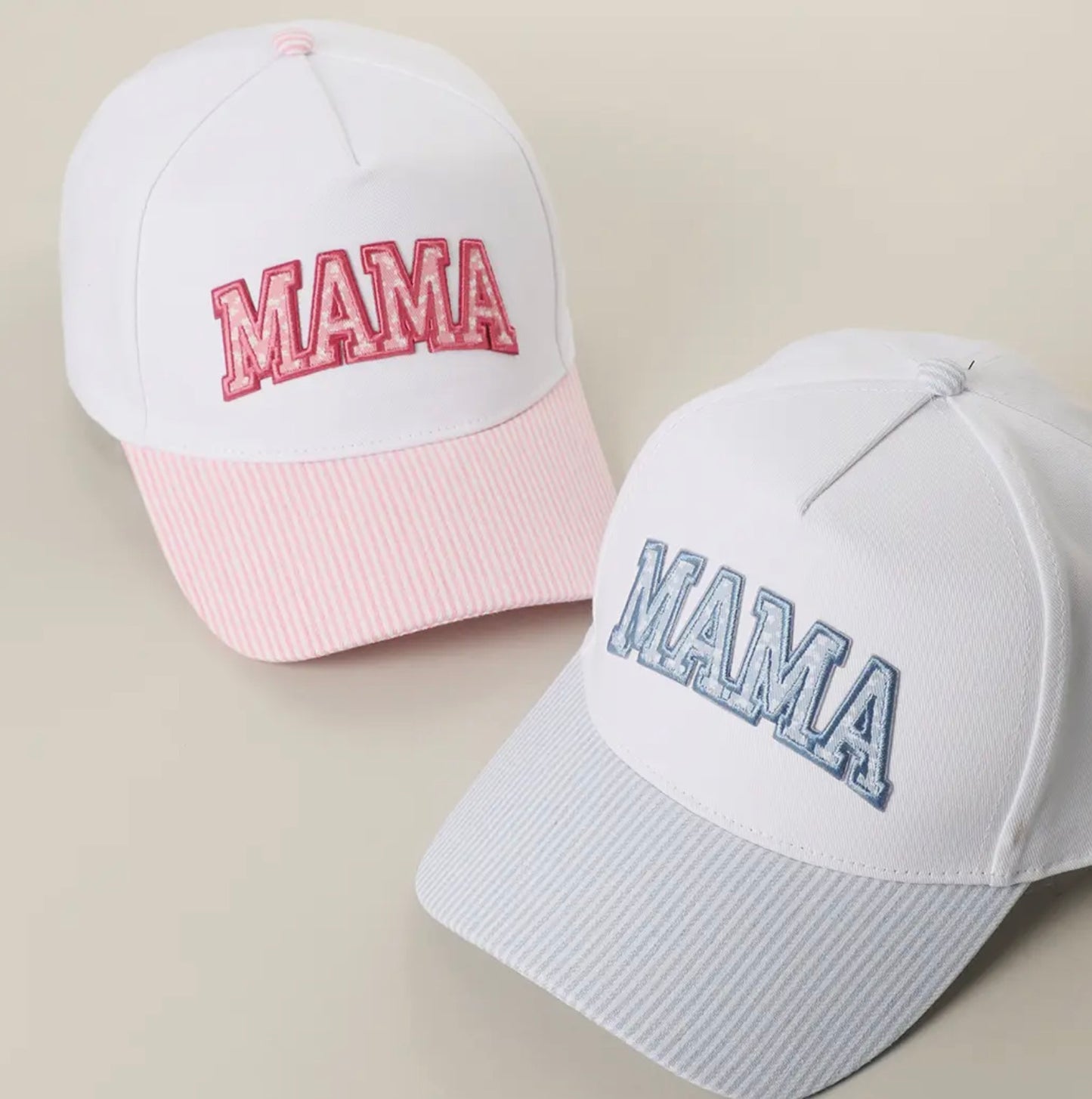 Mama Stripe Brim Trucker Hat