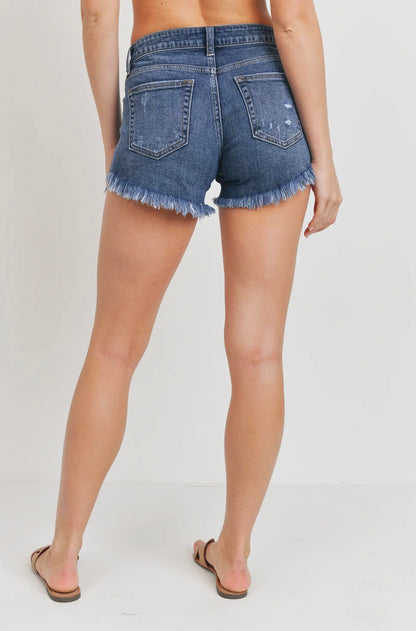 🌿 Raved & Ready Frayed Denim Shorts JBD