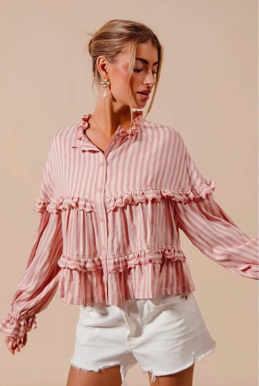 Charmed Blush Boho Reversible Top