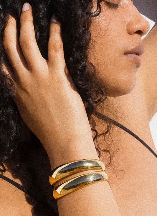 Ronan 18K Gold Layered Bangle