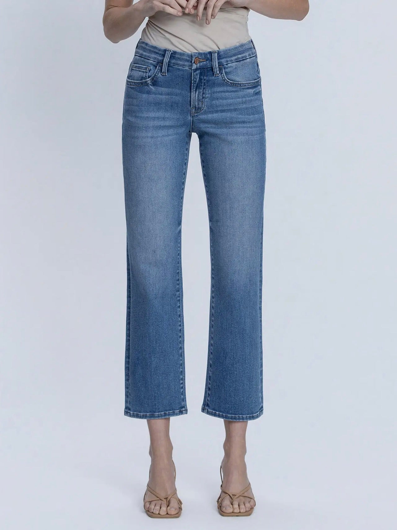 Lovervet Mid-Rise Ankle Straight Jeans